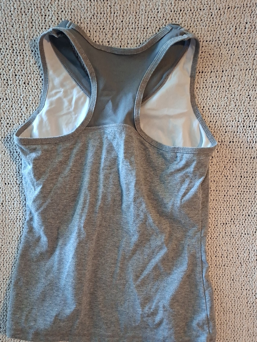 Light Gray V-Neck Racerback Tank - Picture 4 of 4